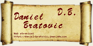 Daniel Bratović vizit kartica
